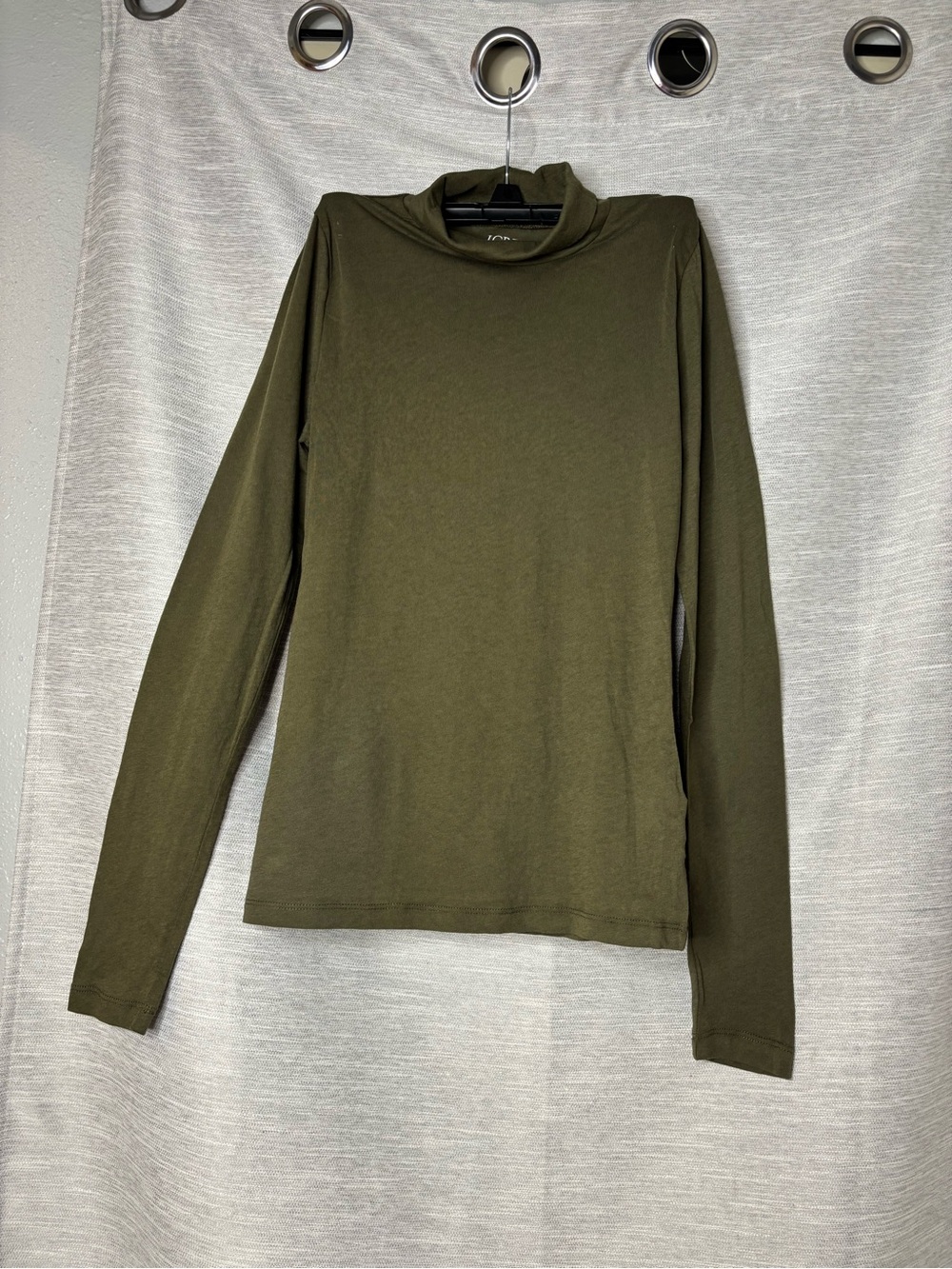 J. Crew Olive Mock Neck Long Sleeve Top